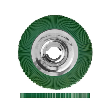 Dedeco Sunburst Radial Bristle Discs 10 in X 1 in Straight Ts Dark Green 50 Grit A/O 1/Unit 1393